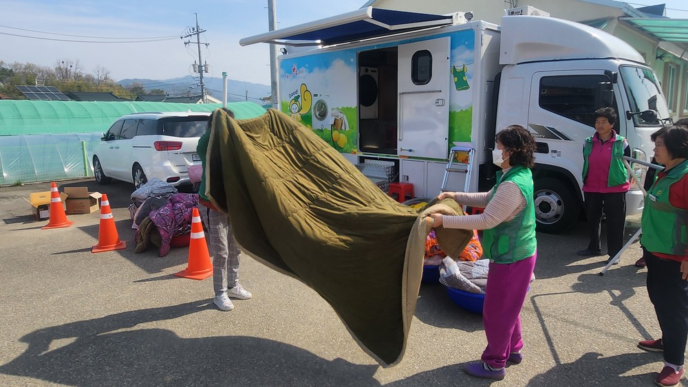 더 이상 깨끗할 순 없다, 이번엔 대형트럭이다. 초전면 별고을 찾아가는 이동빨래방