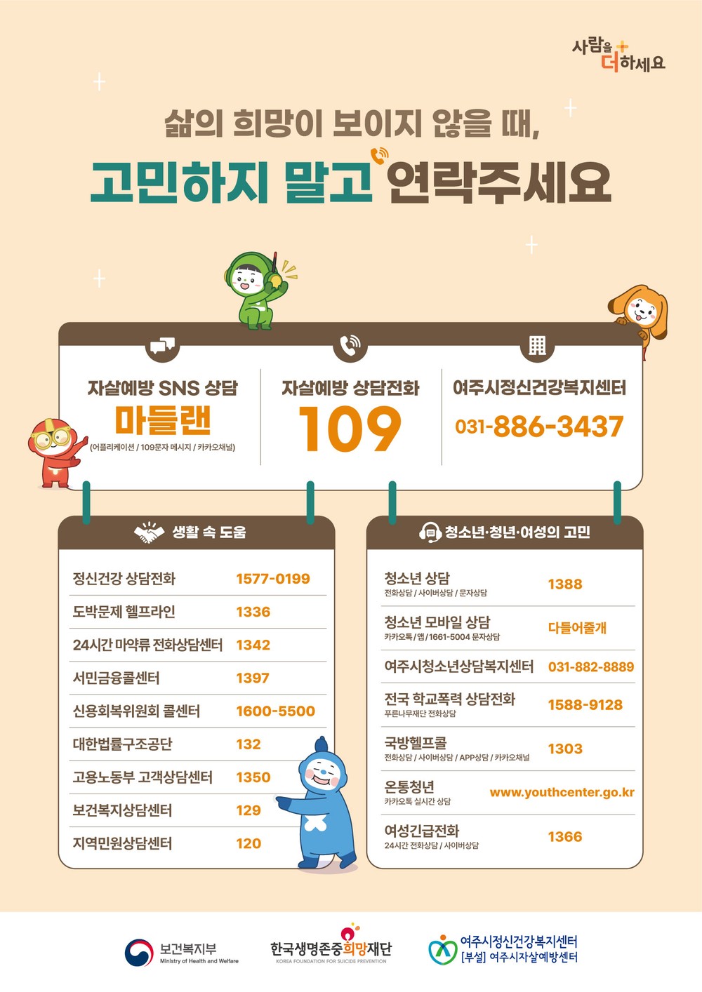 여주시, 봄철 자살 고위험시기 집중관리 추진