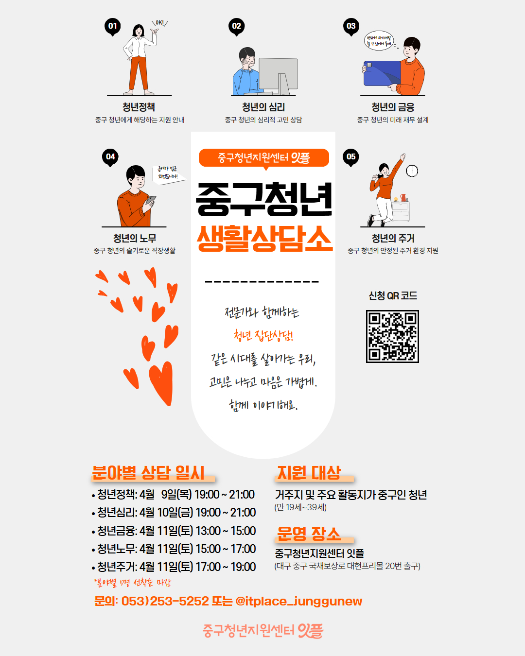대구 중구청년지원센터, ‘중구 청년 생활 상담소’ 운영…분야별 맞춤 상담 제공