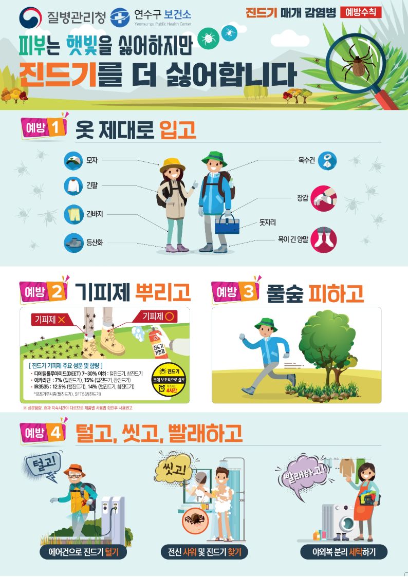 연수구, 봄철 진드기 매개 감염병 주의 당부
