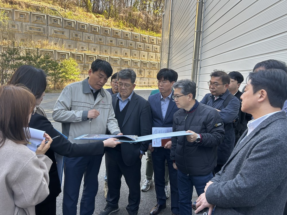용인특례시 처인구, 용인테크노밸리 일반산업단지 내 녹지 옹벽 점검