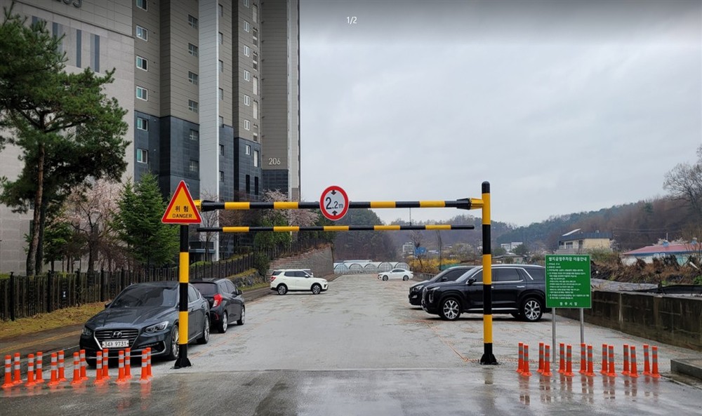 우산동 한라비발디 앞 쌈지 공영주차장 55면 조성 완료!