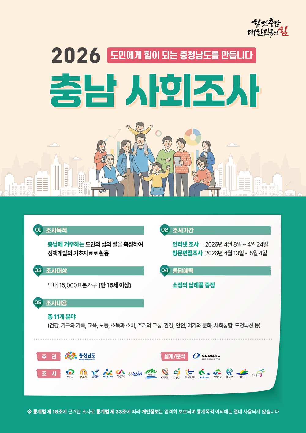 논산시, 2026 충남사회조사 실시