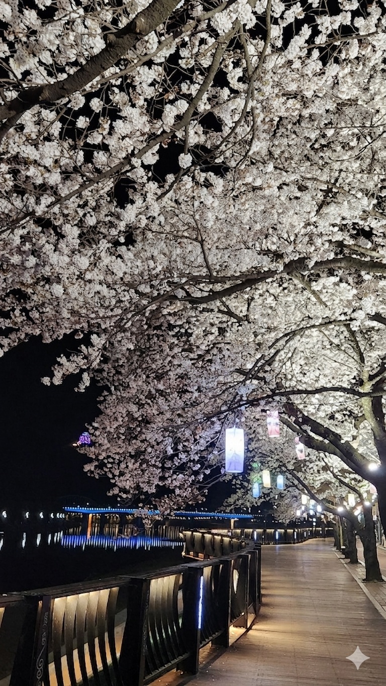 단양의 봄밤 수놓은 ‘벚꽃 엔딩’… 벚꽃 야경투어 성료