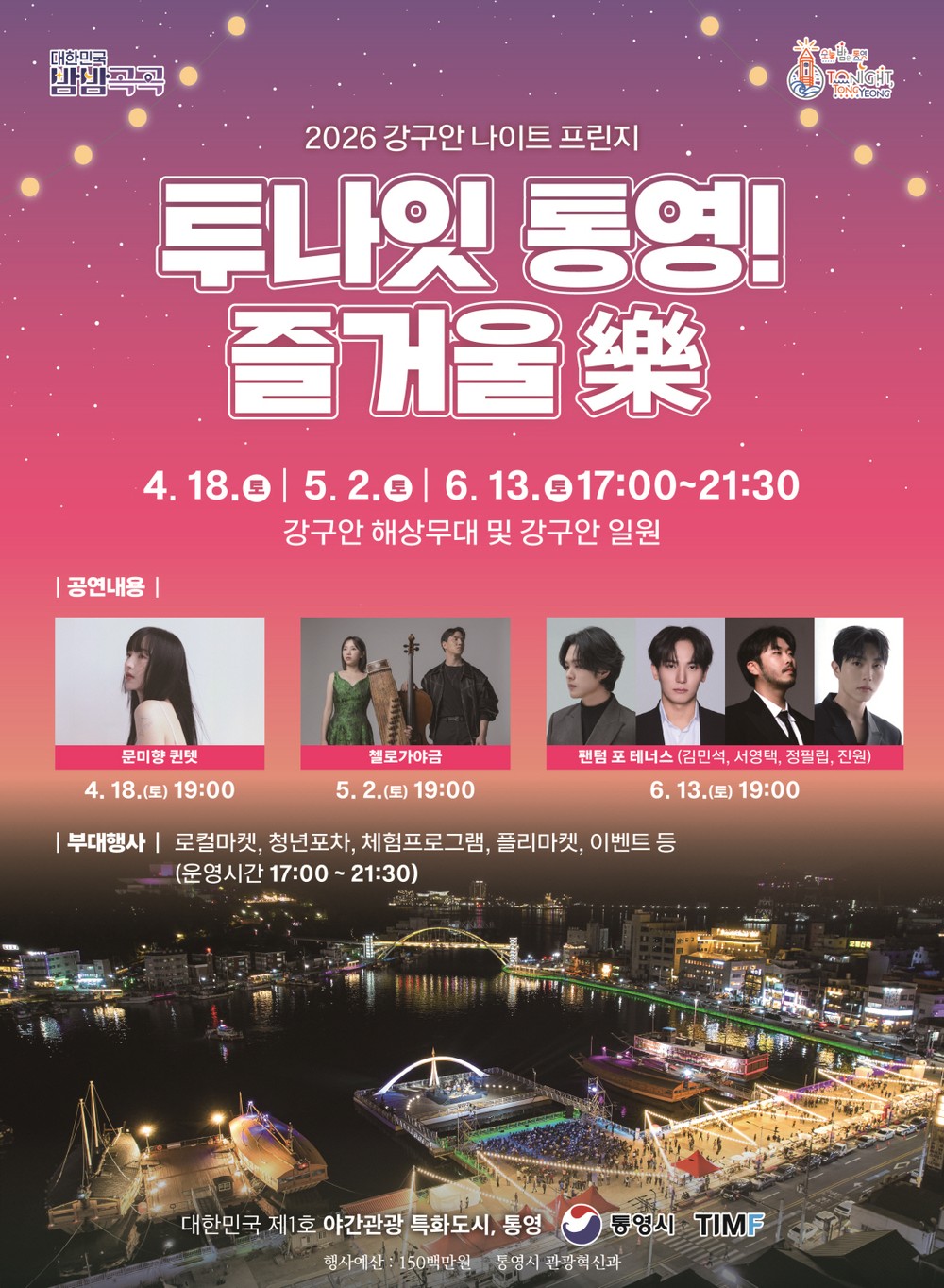 2026 강구안 나이트 프린지 ‘투나잇 통영 즐거울 樂’ 개막