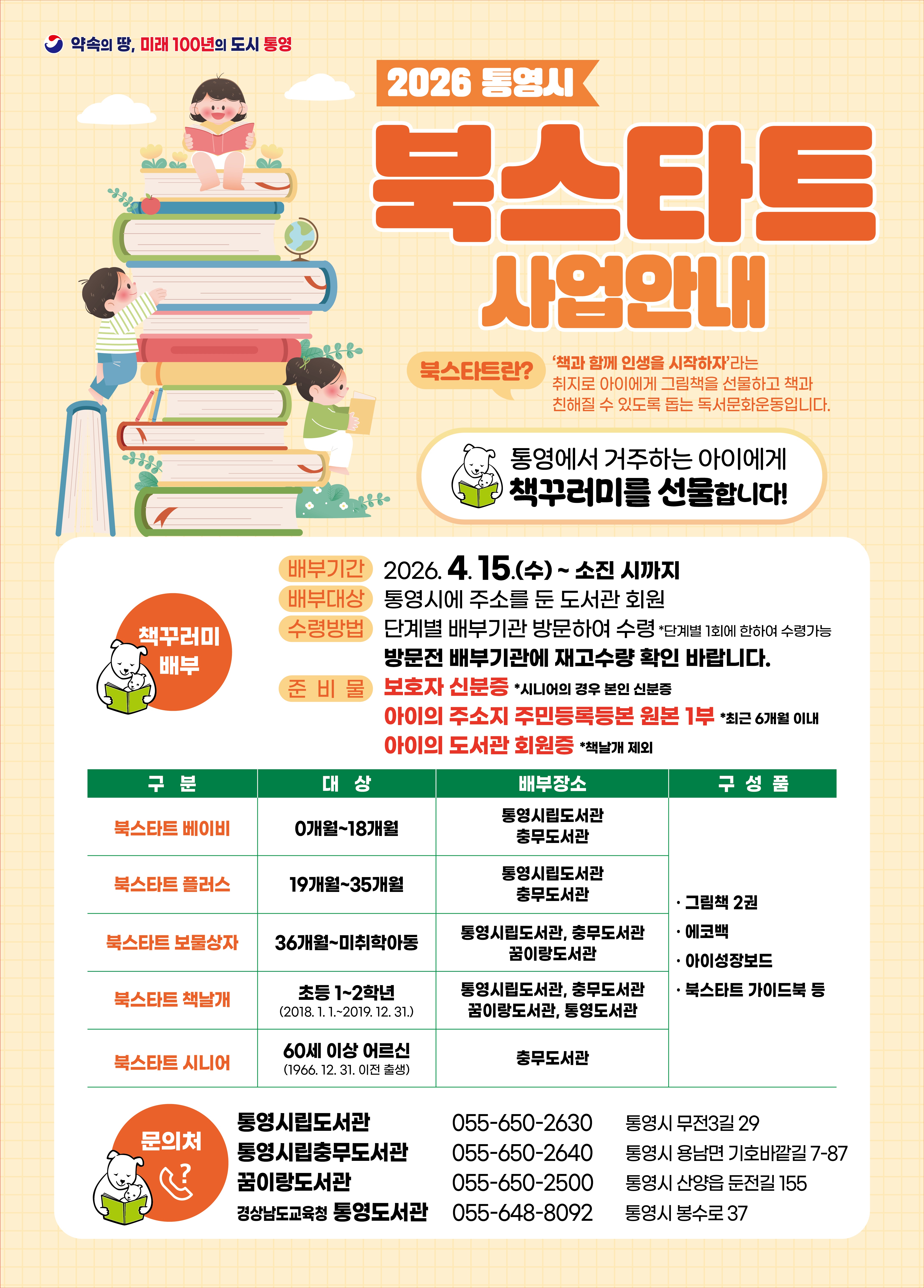 통영시립도서관, 2026 북스타트 사업 추진