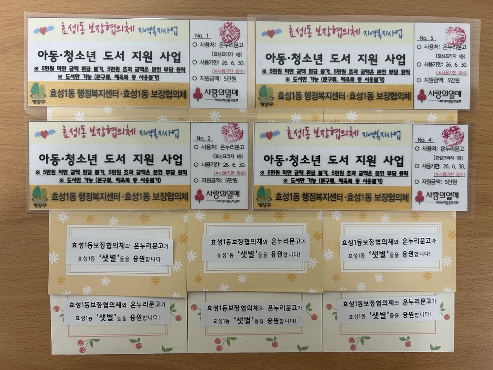 효성1동 보장협의체, 아동·청소년 도서지원 사업 추진