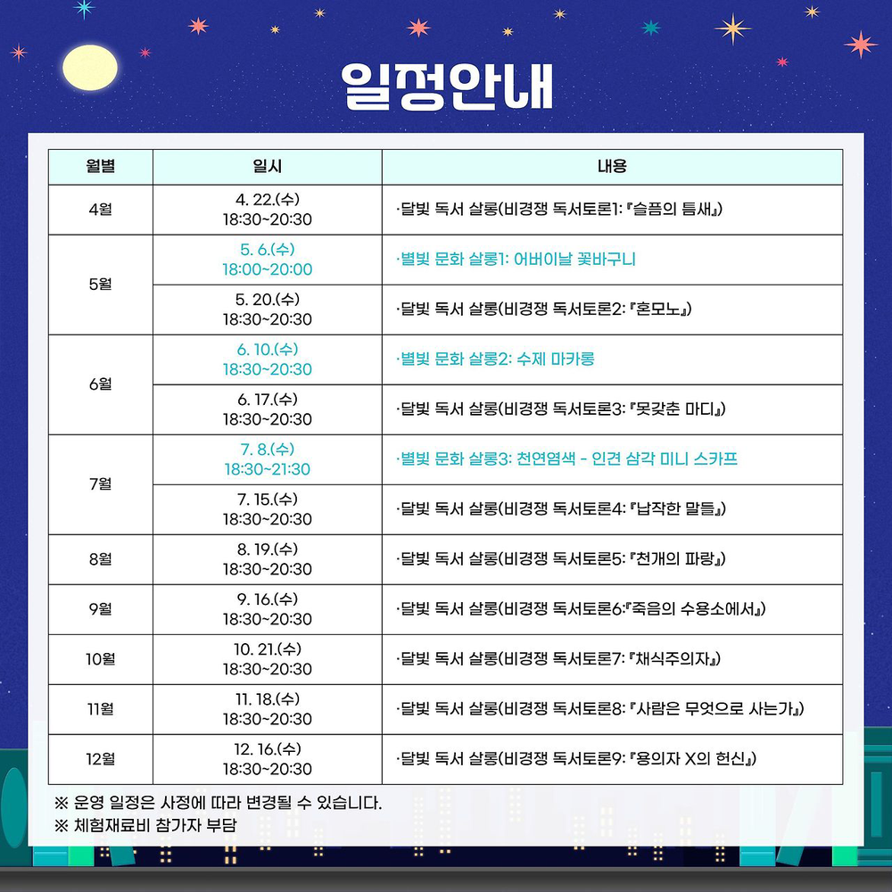 영광군립도서관, 직장인 위한 야간 특별프로그램 운영
