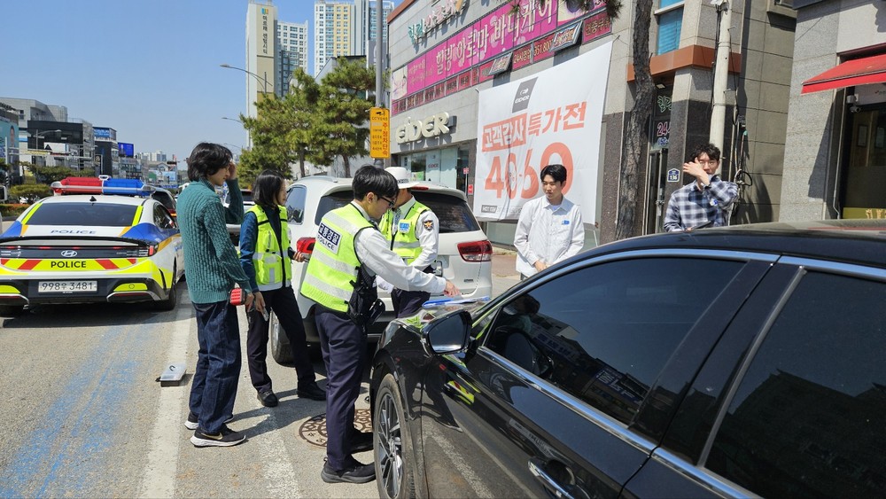영광군, 경찰서와 체납차량 합동단속 실시
