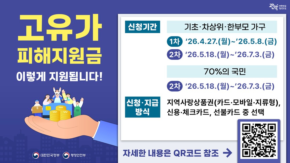 관악구, 전 구민 70% 대상 고유가 피해지원금 지급 추진
