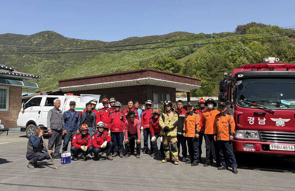 창녕군, 비상소화장치 활용 초기 진화 합동훈련 실시