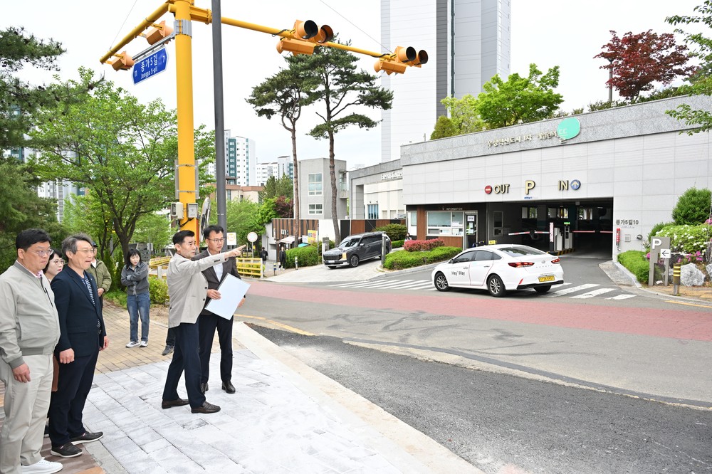 중구, 종가5길 우회전 차로 가개통…출퇴근길 교통체증 해소 기대