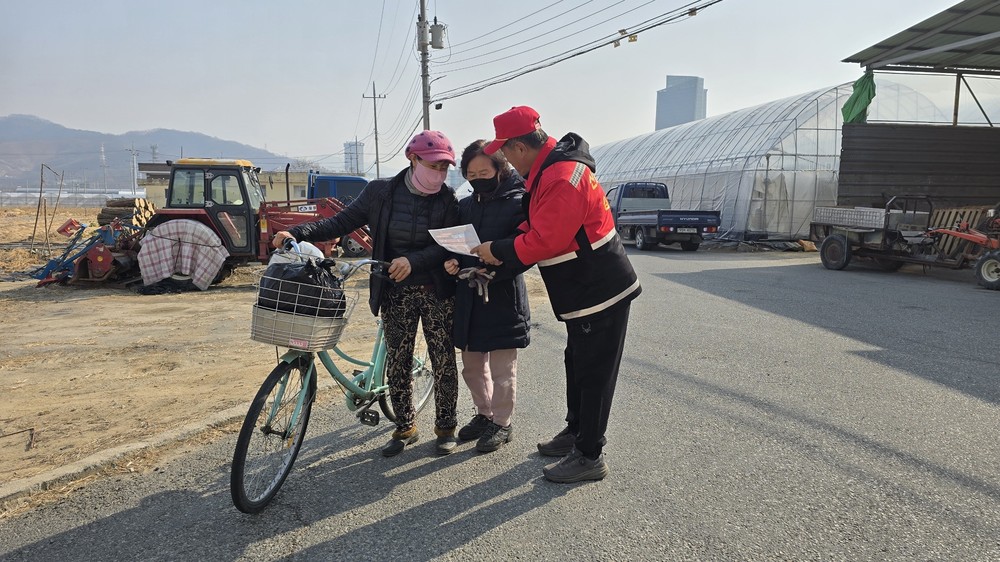농소면과 산불감시원 봄철 산불예방 캠페인 실시