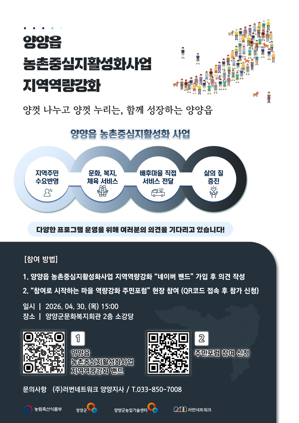 양양군, ‘양양읍 농촌중심지활성화사업’ 주민포럼 개최