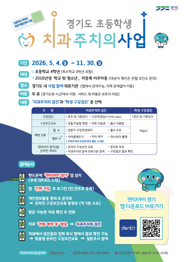 용인특례시 보건소, 초등학교 4학년 대상 ‘치과주치의 사업’ 운영