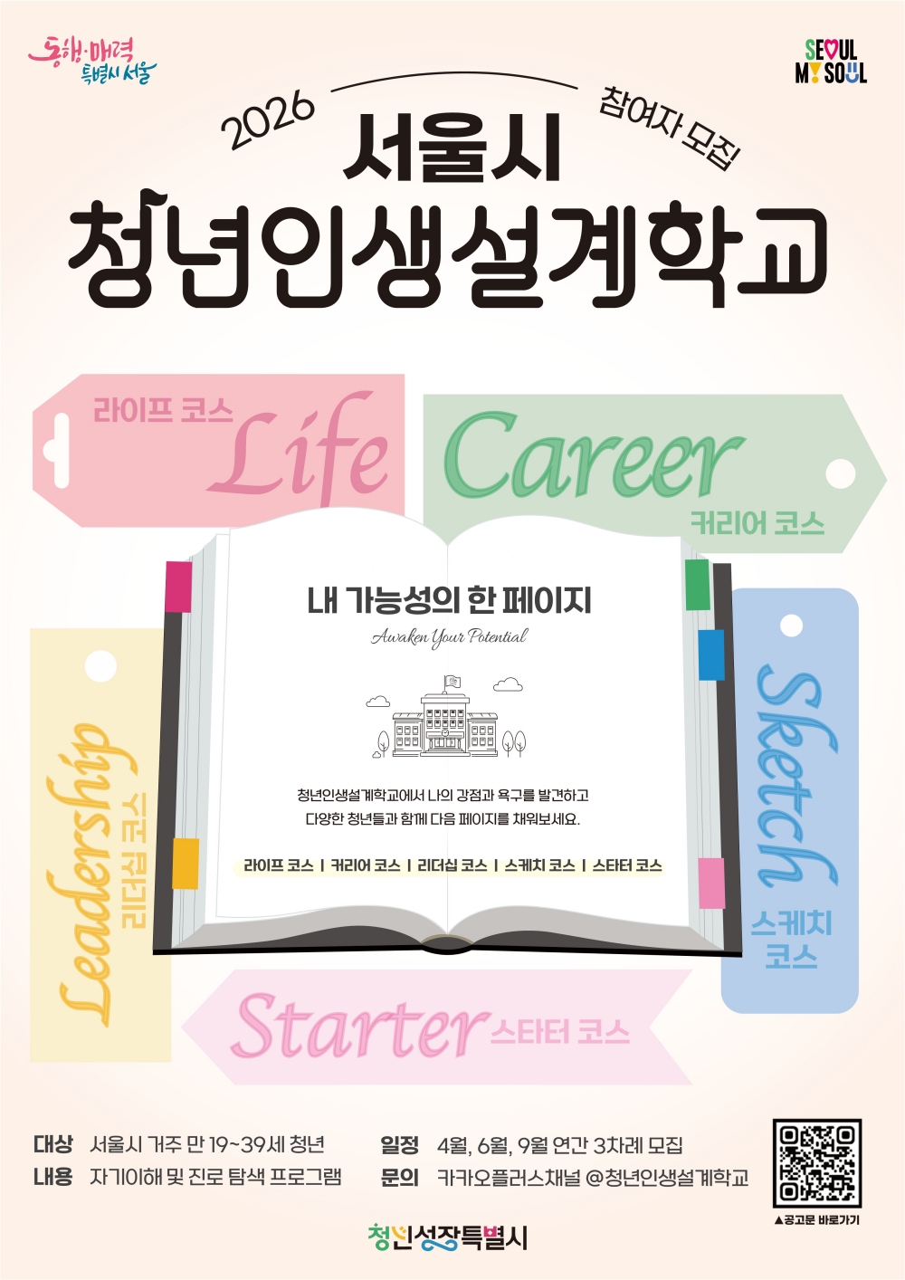 대학생부터 사회초년생까지 진로 맞춤 처방, '청년인생설계학교' 모집