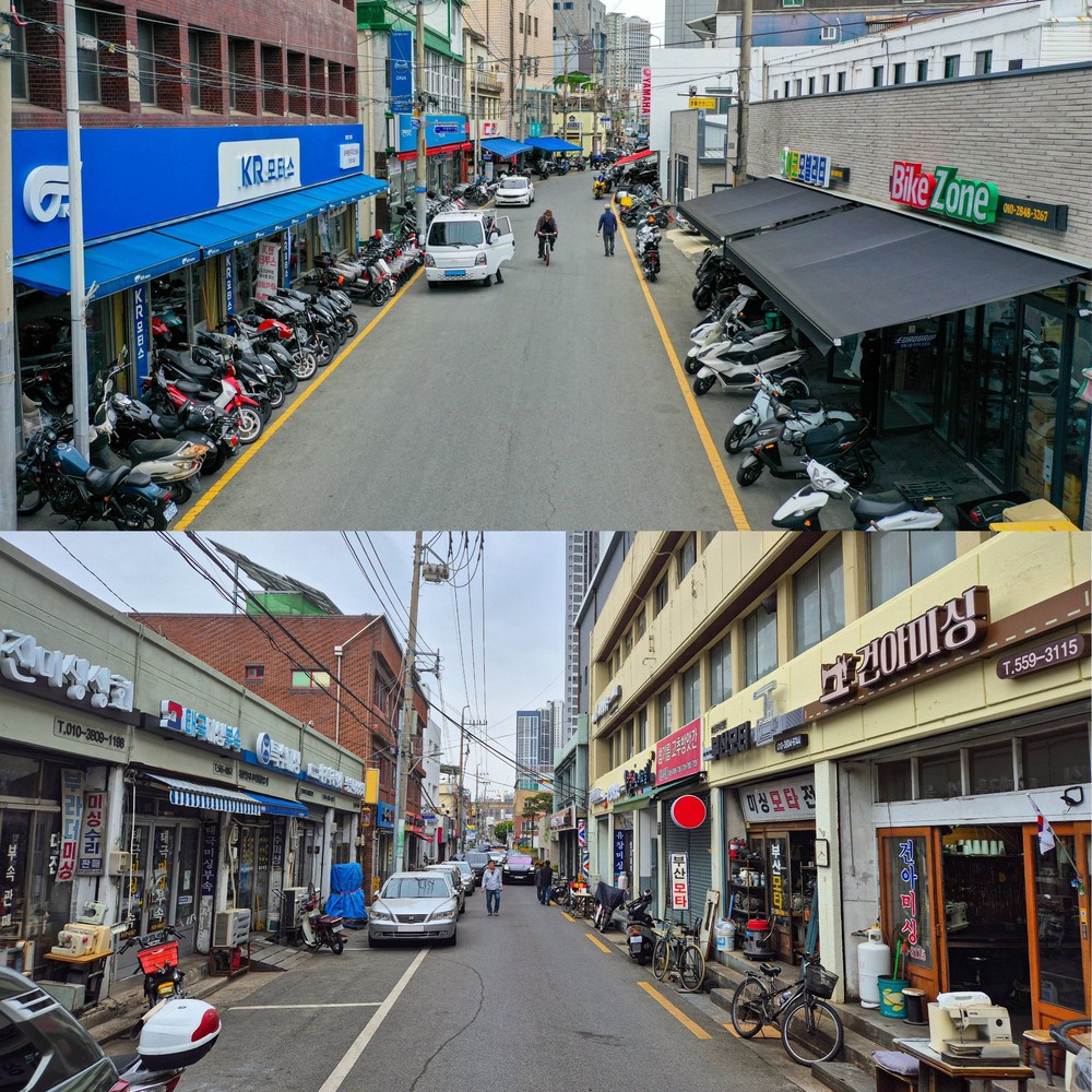 대구 중구, 인교동 오토바이골목·대신동 미싱골목 간판개선사업 완료