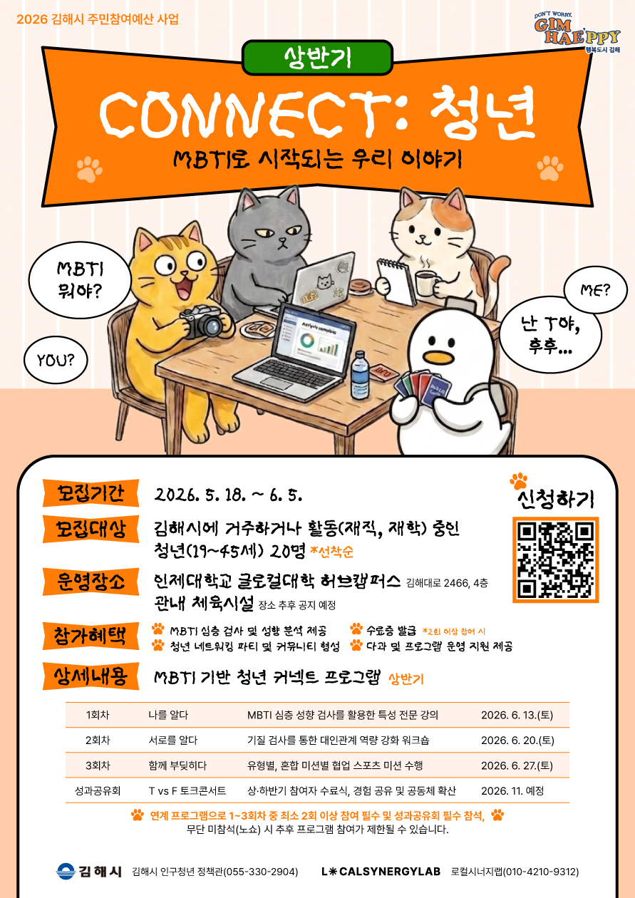 김해 청년 ‘MBTI’로 연결한다