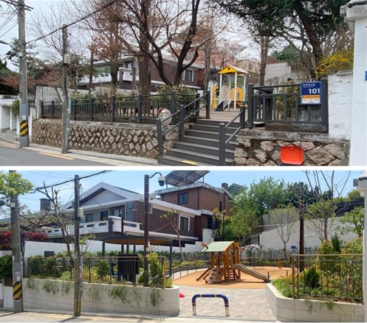 서대문구 동네 어귀 작은 공원 이용 장벽 없는 시설 탈바꿈