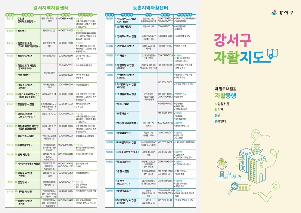 강서구, 이웃 자립 응원하는 ‘돈쭐 지도’ 펴냈다