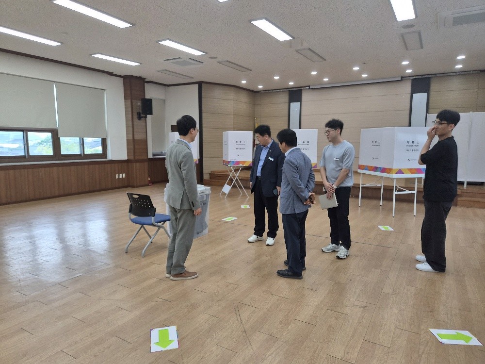 화순군, 제9회 전국동시지방선거 사전투표소 점검 실시