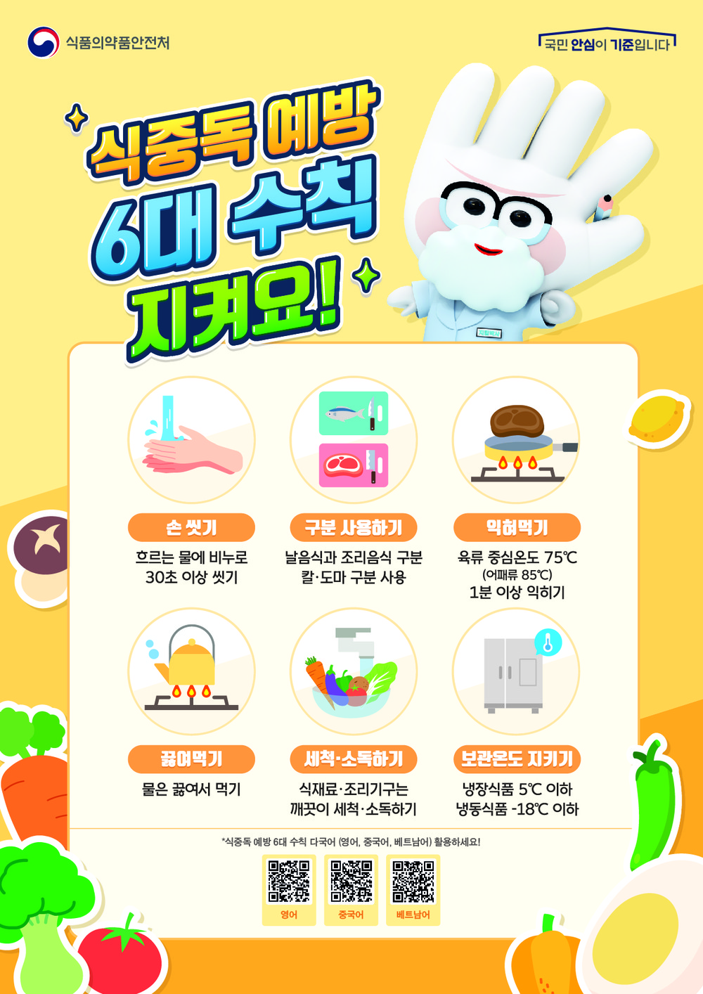 식중독 예방, 지금부터가 중요합니다!