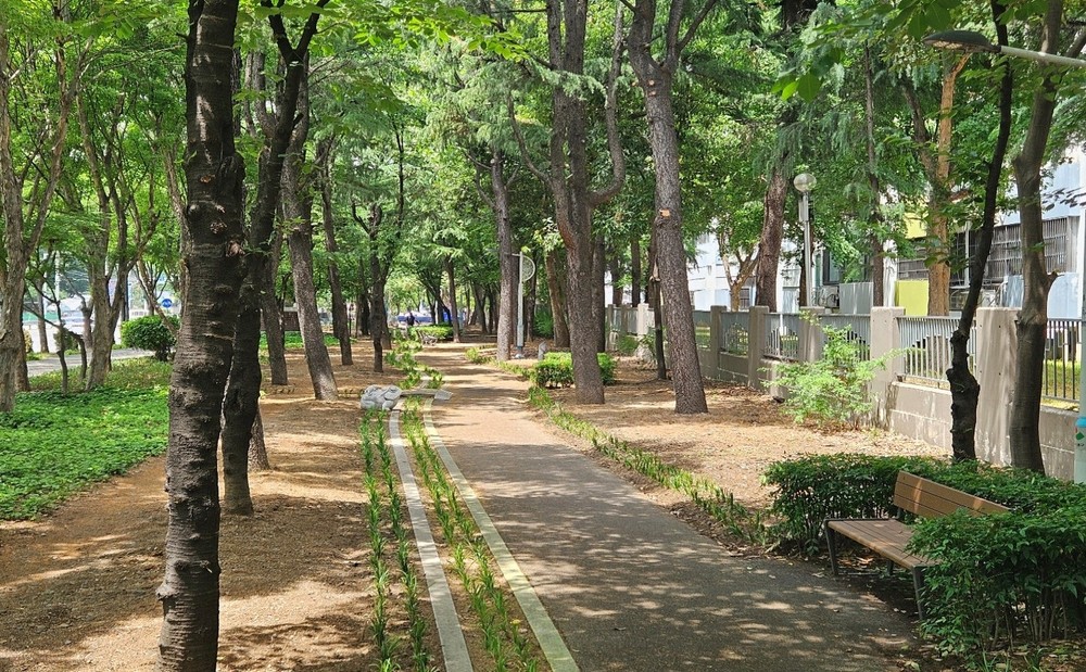 대구 동구, 신기동 시설녹지 일원 정비 완료