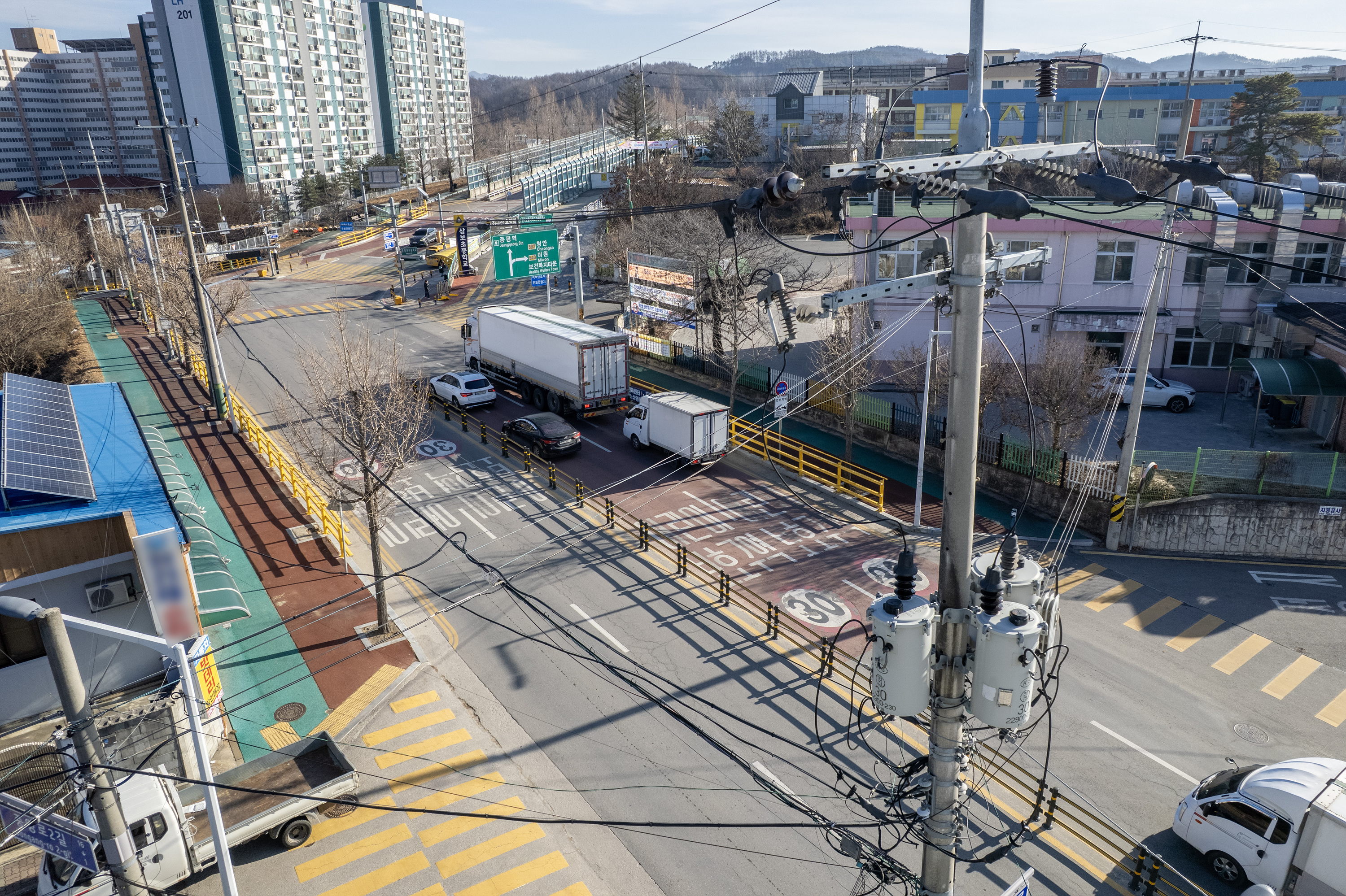 증평군, 삼보초 통학로 지중화 추진...보행안전·도시경관 개선