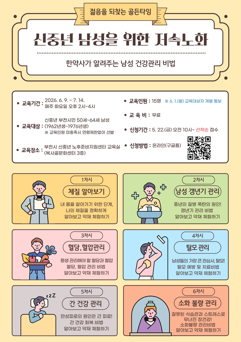 부천시, ‘신중년 남성 위한 저속노화’ 건강교육 운영