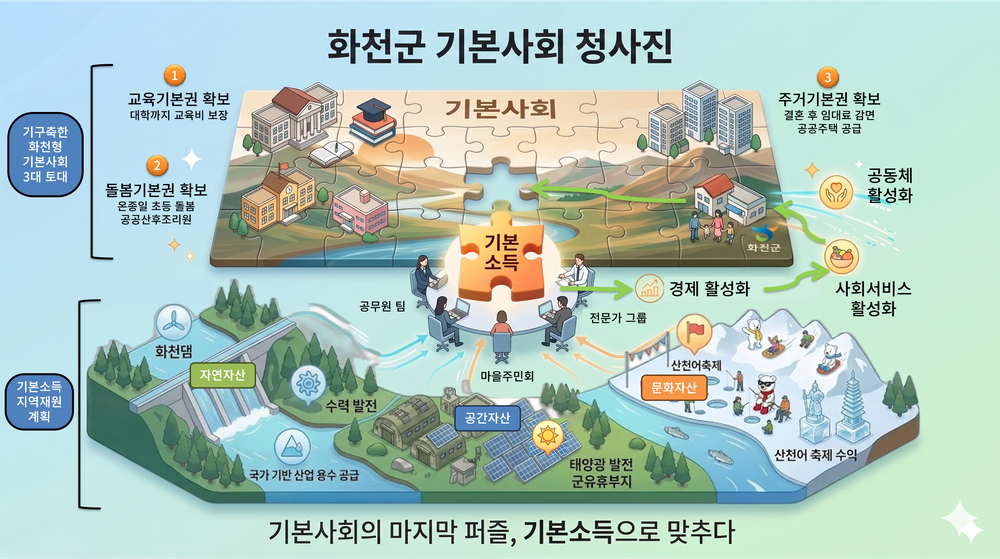 화천군민 매월 15만원 받는다. 농어촌 기본소득 시범지역 선정