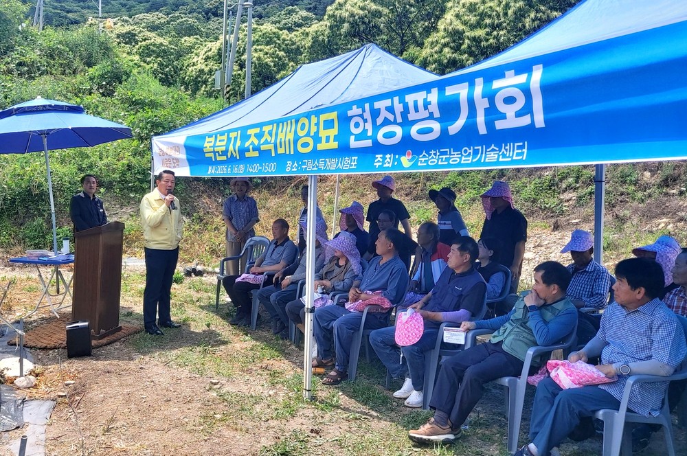 순창군, 복분자 조직배양묘 현장평가회 개최