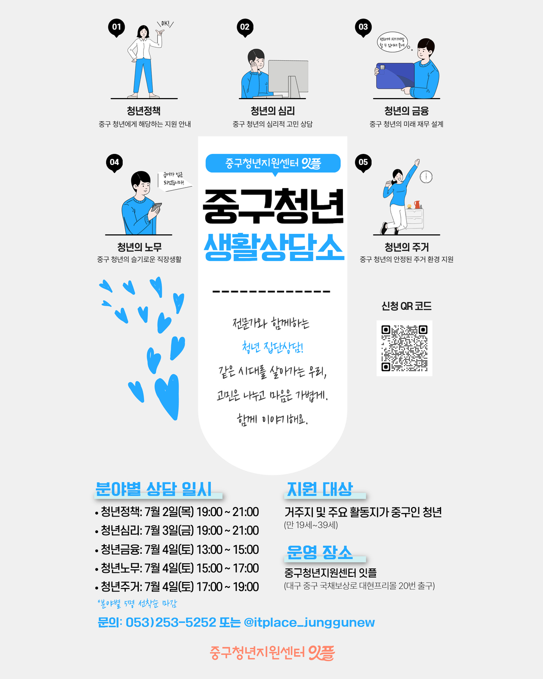 대구 중구청년지원센터 잇플, 7월 2~4일 청년 생활 상담소 운영