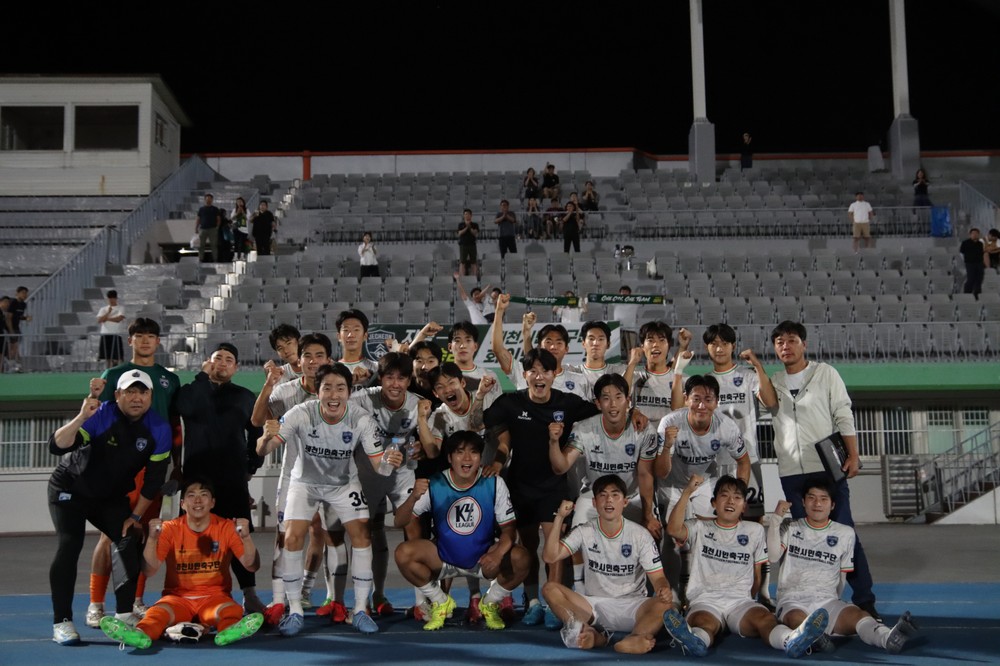 제천시민축구단, 평택 원정서 3-2 짜릿한 승리… 리그 3위 도약