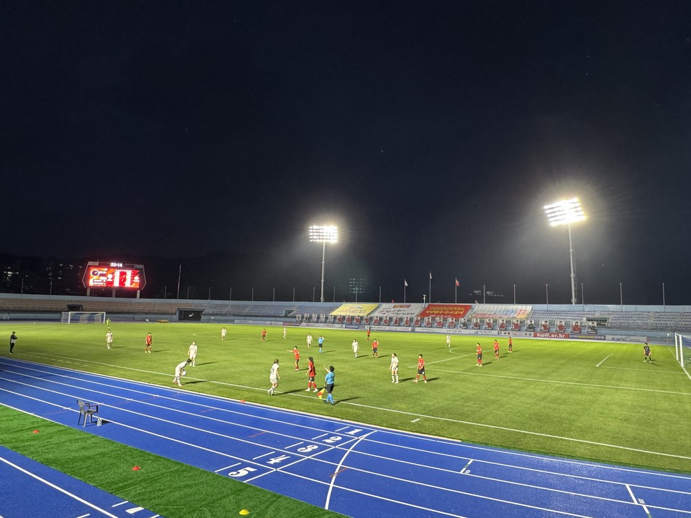 문경의 밤을 밝힌 문경상무 여자축구 첫 홈 야간경기 성료!!