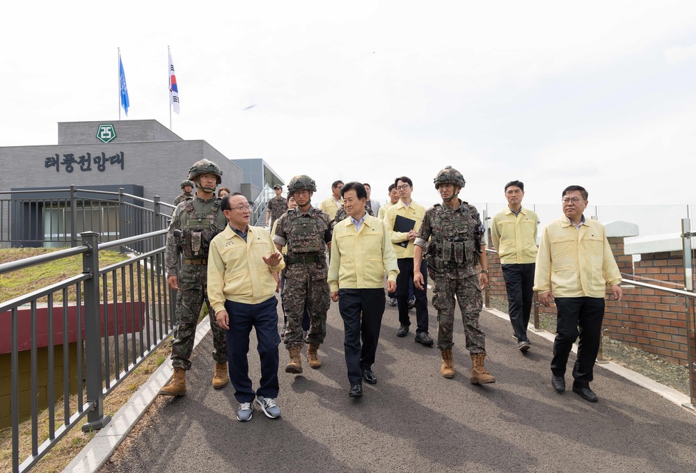 김덕현 연천군수, 임진강 수해방지시설 유관 기관 합동 점검