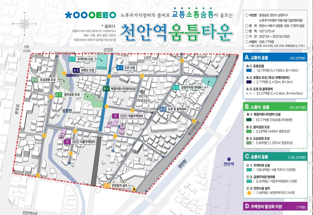 천안시, 성정·문성동 원도심 혁신 가속… 국토부 공모 동시 선정