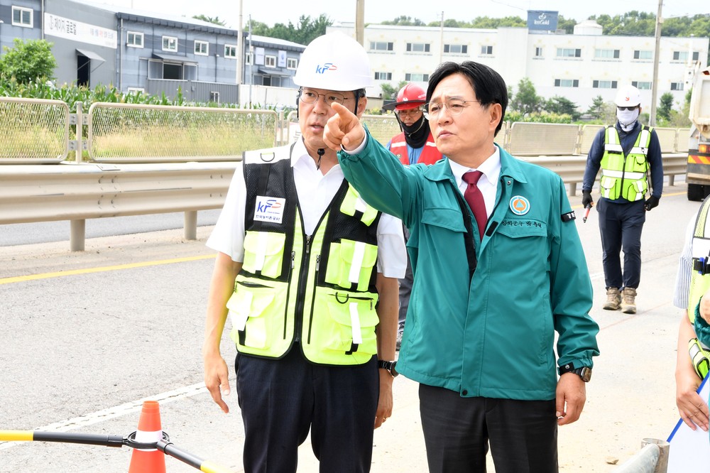 박용철 강화군수, 김포 가현지구 찾아 한강물 농업용수 재편사업 현장 점검