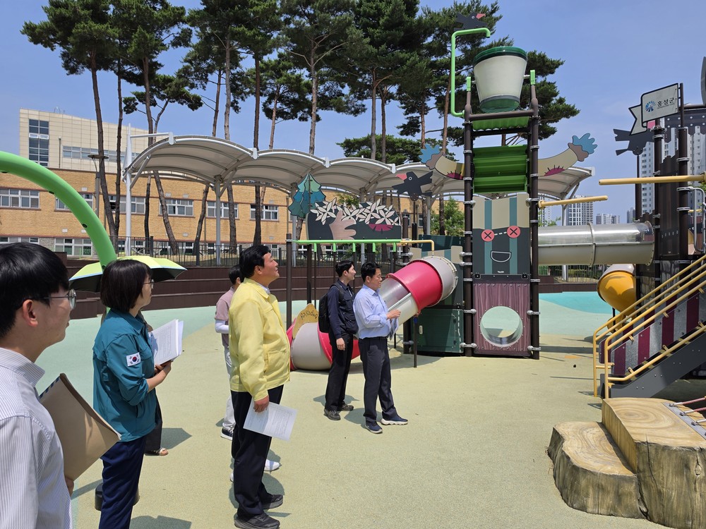 홍성군, 여름철 물놀이형 어린이놀이시설 민관합동 안전점검 실시