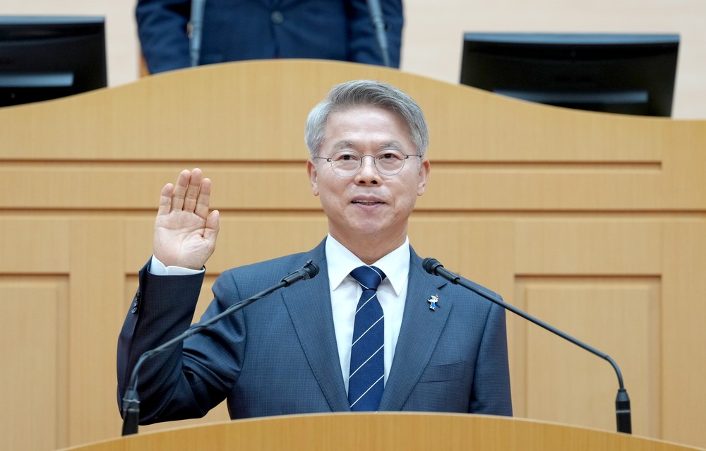 전남광주통합특별시장 취임 선서… 민형배 시장, 시민과 함께 미래 설계