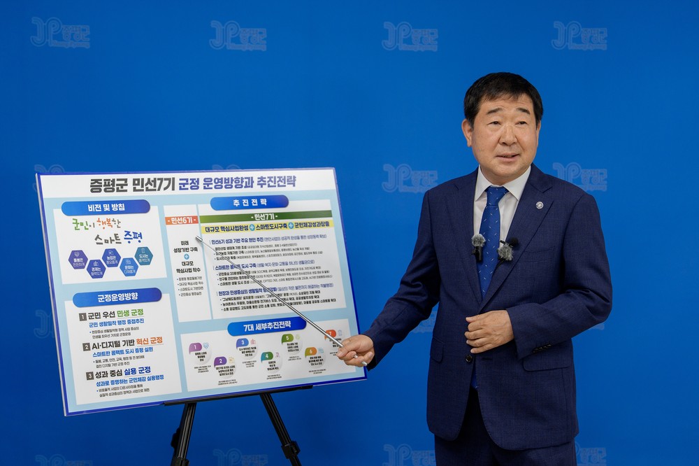 이재영 증평군수, 민선 7기 청사진 제시...AI부터 돌봄까지 혁신 가속